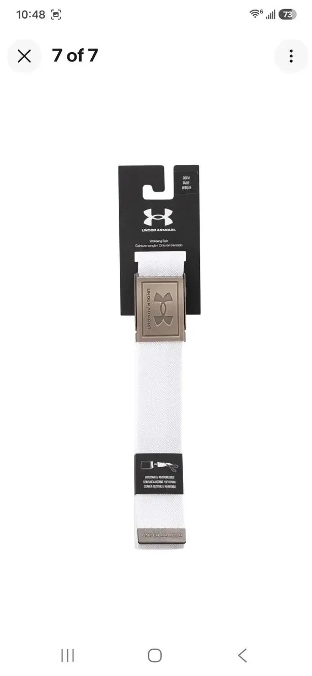 Under Armour Men's Webbing Belt Ceinture-Sangle OSFM Taille Unique